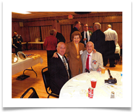 Raqui at the banquet with Al Klugiewicz and son Tim. Photo courtesy of Greg Klugiewicz. Raqui at the banquet with Al Klugiewicz and son Tim. Photo courtesy of Greg Klugiewicz.