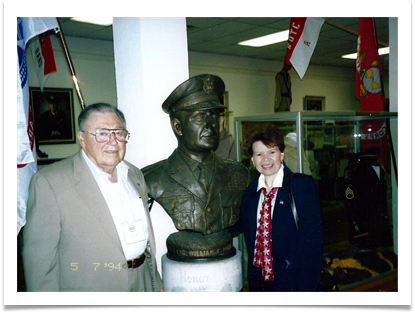 Ed and Raqui with a bust of LTG William Potts, 1994 Ed and Raqui with a bust of LTG William Potts, 1994