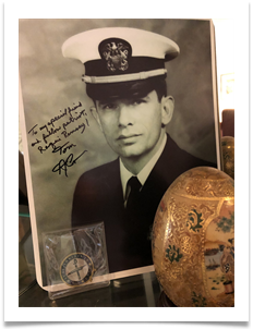 Signed photo of Lt. Commander Tom Cutler, USN (RET) 