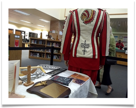 Ed's book "Lieutenant Ramsey's War" and The NEVER SURRENDER flyer in display at the library