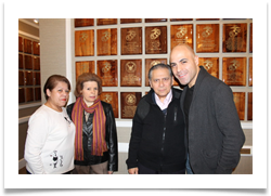Adriana Ramirez, Raqui, Paul & Daniel in front of Ed's plaque in New Years 2017