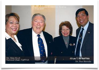 L to R:  Alma Reed, NaFFAA National Chair, Ed, Raqui, Doy Heredia