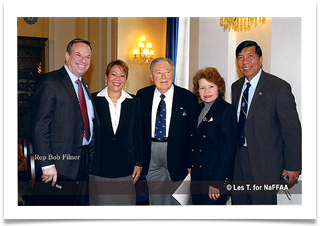 L to R: Rep. Bob Filner, Alma Reed, Ed, Raqui, Doy Heredia