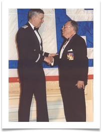 Special USO Heroes Award for Lt. Col. Edwin Price Ramsey by Gen. Richard Myers, Chrmn. JCOS