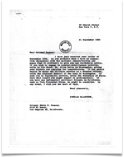 MacArthur's Response to Ed's Letter (with thanks to the MacArthur Memorial, Norfolk VA)
