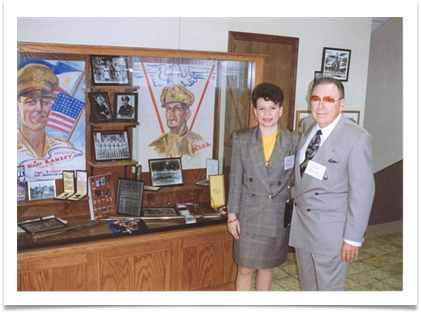Col. & Mrs. Ramsey at Oklahoma Military Academy Museum