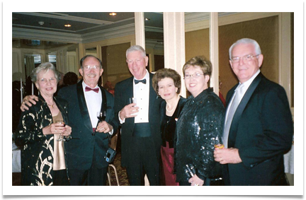 Deon and Jim Gebhard, Admiral Lee Levenson, Raqui, Suzanne & Ed Ward